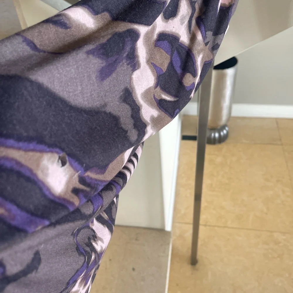 VINTAGE RARE ESCADA HOODED PURPLE DRESS - Picture 7 of 14